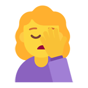 Emoji 🤦‍♀️ Donna Esasperata su Microsoft Windows 11 November 2021 Update.