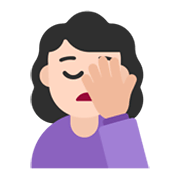 Emoji 🤦🏻‍♀️ Donna Esasperata: Carnagione Chiara su Microsoft Windows 11 November 2021 Update.