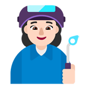Emoji 👩🏻‍🏭 Operaia: Carnagione Chiara su Microsoft Windows 11 November 2021 Update.