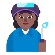 👩🏾‍🏭 Emoji Fabrikarbeiterin: mitteldunkle Hautfarbe Microsoft Windows 11 November 2021 Update.