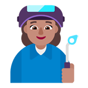 👩🏽‍🏭 Emoji Fabrikarbeiterin: mittlere Hautfarbe Microsoft Windows 11 November 2021 Update.