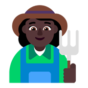 👩🏿‍🌾 Emoji Agricultora: Tono De Piel Oscuro en Microsoft Windows 11 November 2021 Update.