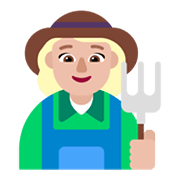 Emoji 👩🏼‍🌾 Contadina: Carnagione Abbastanza Chiara su Microsoft Windows 11 November 2021 Update.