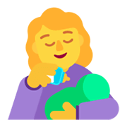 Emoji 👩‍🍼 Donna Che Allatta su Microsoft Windows 11 November 2021 Update.