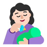 Emoji 👩🏻‍🍼 Donna Che Allatta: Carnagione Chiara su Microsoft Windows 11 November 2021 Update.