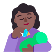👩🏾‍🍼 Emoji Mulher Alimentando Bebê: Pele Morena Escura na Microsoft Windows 11 November 2021 Update.
