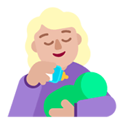 Émoji 👩🏼‍🍼 Femme Allaitant Un Bébé : Peau Moyennement Claire sur Microsoft Windows 11 November 2021 Update.