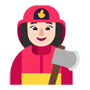 Emoji 👩🏻‍🚒 Pompiere Donna: Carnagione Chiara su Microsoft Windows 11 November 2021 Update.
