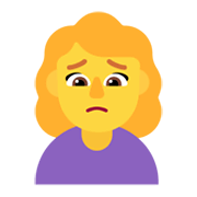 Emoji 🙍‍♀️ Donna Corrucciata su Microsoft Windows 11 November 2021 Update.
