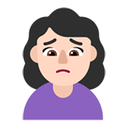 🙍🏻‍♀️ Emoji Mujer Frunciendo El Ceño: Tono De Piel Claro en Microsoft Windows 11 November 2021 Update.