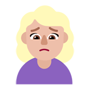 Emoji 🙍🏼‍♀️ Donna Corrucciata: Carnagione Abbastanza Chiara su Microsoft Windows 11 November 2021 Update.