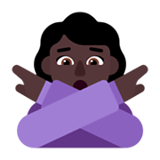 🙅🏿‍♀️ Emoji Mujer Haciendo El Gesto De «no»: Tono De Piel Oscuro en Microsoft Windows 11 November 2021 Update.