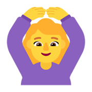 🙆‍♀️ Emoji Frau mit Händen auf dem Kopf Microsoft Windows 11 November 2021 Update.