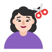 Emoji 💇🏻‍♀️ Taglio Di Capelli Per Donna: Carnagione Chiara su Microsoft Windows 11 November 2021 Update.