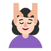 Emoji 💆🏻‍♀️ Donna Che Riceve Un Massaggio: Carnagione Chiara su Microsoft Windows 11 November 2021 Update.