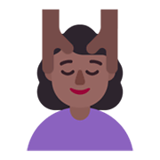 💆🏾‍♀️ Emoji Mulher Recebendo Massagem Facial: Pele Morena Escura na Microsoft Windows 11 November 2021 Update.