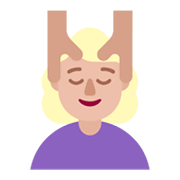 💆🏼‍♀️ Emoji Mujer Recibiendo Masaje: Tono De Piel Claro Medio en Microsoft Windows 11 November 2021 Update.