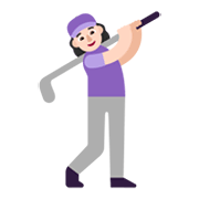🏌🏻‍♀️ Emoji Golferin: helle Hautfarbe Microsoft Windows 11 November 2021 Update.