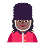 💂🏾‍♀️ Emoji Guardia Mujer: Tono De Piel Oscuro Medio en Microsoft Windows 11 November 2021 Update.