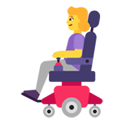 Emoji 👩‍🦼 Donna Su Sedia A Rotelle Motorizzata su Microsoft Windows 11 November 2021 Update.