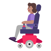 👩🏽‍🦼 Emoji Mulher Em Cadeira De Rodas Motorizada: Pele Morena na Microsoft Windows 11 November 2021 Update.