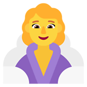 Emoji 🧖‍♀️ Donna In Sauna su Microsoft Windows 11 November 2021 Update.