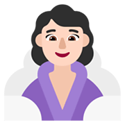 🧖🏻‍♀️ Emoji Mujer En Una Sauna: Tono De Piel Claro en Microsoft Windows 11 November 2021 Update.
