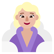 🧖🏼‍♀️ Emoji Mujer En Una Sauna: Tono De Piel Claro Medio en Microsoft Windows 11 November 2021 Update.
