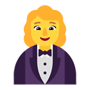 Emoji 🤵‍♀️ Donna In Smoking su Microsoft Windows 11 November 2021 Update.
