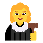 Émoji 👩‍⚖️ Juge Femme sur Microsoft Windows 11 November 2021 Update.