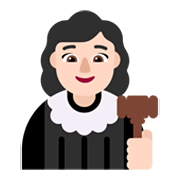 Emoji 👩🏻‍⚖️ Giudice Donna: Carnagione Chiara su Microsoft Windows 11 November 2021 Update.