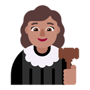 Emoji 👩🏽‍⚖️ Giudice Donna: Carnagione Olivastra su Microsoft Windows 11 November 2021 Update.