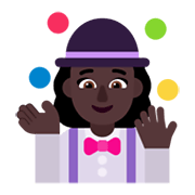 Emoji 🤹🏿‍♀️ Giocoliere Donna: Carnagione Scura su Microsoft Windows 11 November 2021 Update.