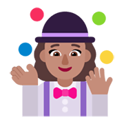 Emoji 🤹🏽‍♀️ Giocoliere Donna: Carnagione Olivastra su Microsoft Windows 11 November 2021 Update.