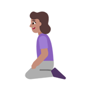 Emoji 🧎🏽‍♀️ Donna Inginocchiata: Carnagione Olivastra su Microsoft Windows 11 November 2021 Update.