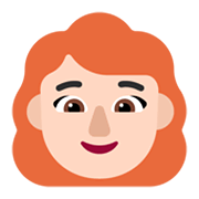Emoji 👩🏻‍🦰 Donna: Carnagione Chiara E Capelli Rossi su Microsoft Windows 11 November 2021 Update.
