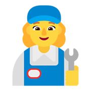 Emoji 👩‍🔧 Meccanico Donna su Microsoft Windows 11 November 2021 Update.
