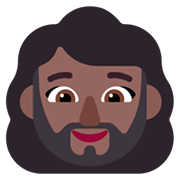 🧔🏾‍♀️ Emoji Mulher: Barba Pele Morena Escura na Microsoft Windows 11 November 2021 Update.