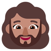 Emoji 🧔🏽‍♀️ Uomo Con La Barba Carnagione Olivastra su Microsoft Windows 11 November 2021 Update.