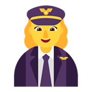 Emoji 👩‍✈️ Pilota Donna su Microsoft Windows 11 November 2021 Update.