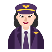 👩🏻‍✈️ Emoji Piloto De Avião Mulher: Pele Clara na Microsoft Windows 11 November 2021 Update.