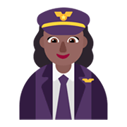 👩🏾‍✈️ Emoji Piloto Mujer: Tono De Piel Oscuro Medio en Microsoft Windows 11 November 2021 Update.