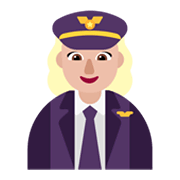 Emoji 👩🏼‍✈️ Pilota Donna: Carnagione Abbastanza Chiara su Microsoft Windows 11 November 2021 Update.