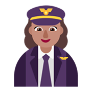 👩🏽‍✈️ Emoji Piloto Mujer: Tono De Piel Medio en Microsoft Windows 11 November 2021 Update.