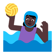 🤽🏿‍♀️ Emoji Wasserballspielerin: dunkle Hautfarbe Microsoft Windows 11 November 2021 Update.
