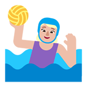 🤽🏼‍♀️ Emoji Mujer Jugando Al Waterpolo: Tono De Piel Claro Medio en Microsoft Windows 11 November 2021 Update.