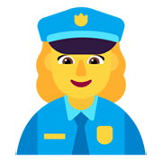 Émoji 👮‍♀️ Policière sur Microsoft Windows 11 November 2021 Update.