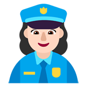 👮🏻‍♀️ Emoji Polizistin: helle Hautfarbe Microsoft Windows 11 November 2021 Update.
