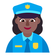 👮🏾‍♀️ Emoji Policial Mulher: Pele Morena Escura na Microsoft Windows 11 November 2021 Update.