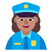Émoji 👮🏽‍♀️ Policière : Peau Légèrement Mate sur Microsoft Windows 11 November 2021 Update.
